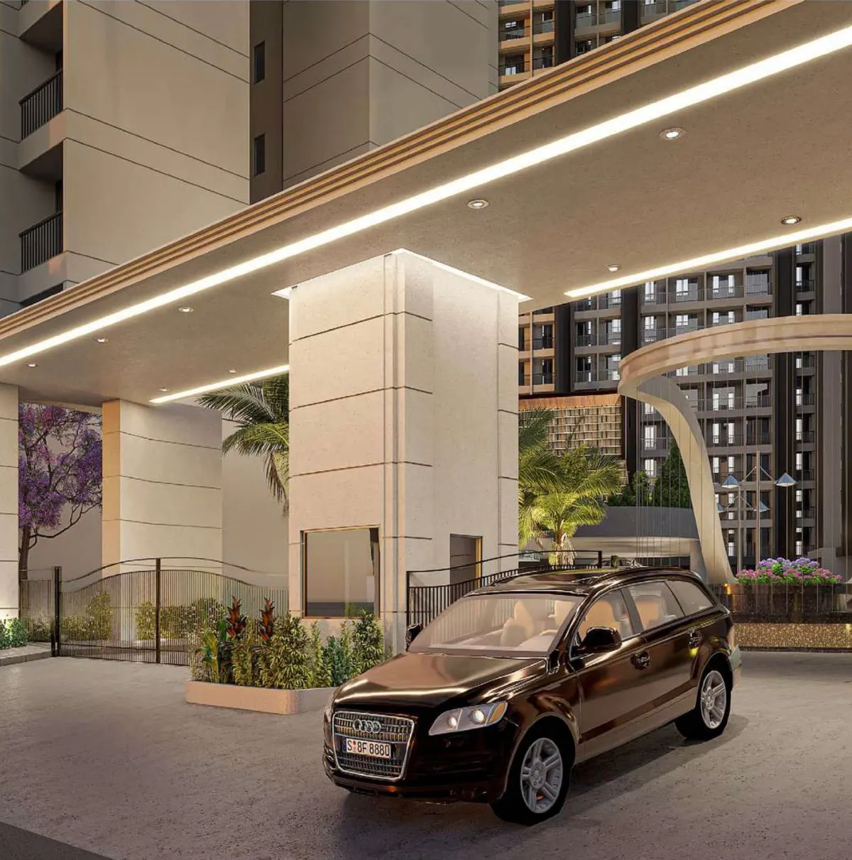 Grand entrance of The Aura
