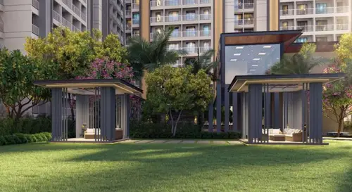 Landscaped lawn